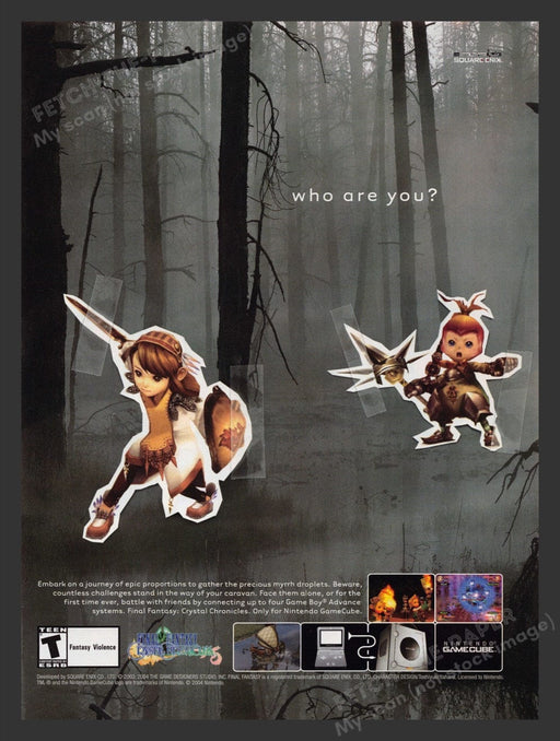 2004 Final Fantasy Crystal Chronicles Video Game Print Advertisement
