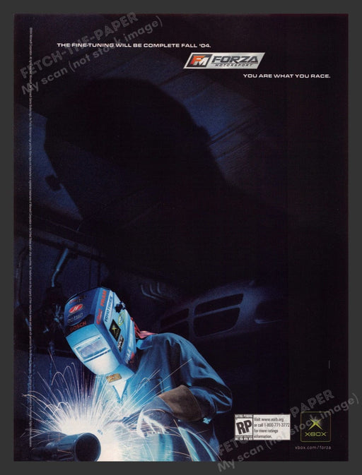 2004 FM Forza Motorsport Welder Video Game Print Advertisement Fetch the Paper!
