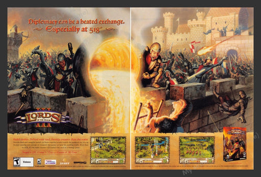 2004 Lords of the Realm III Video Game Print Advertisement (2 Pages)