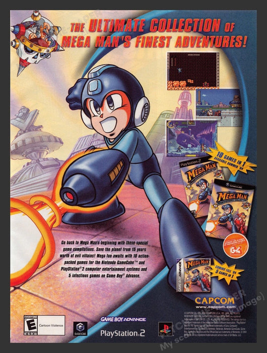 2004 Mega Man Anniversary Collection Video Game Print Advertisement