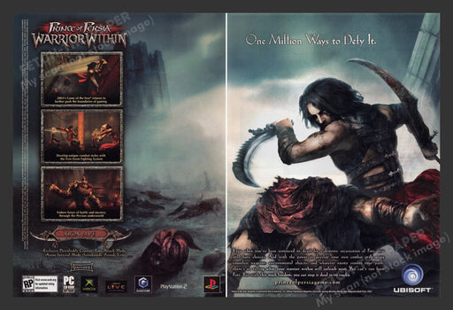 2004 Prince of Persia: Warrior Within Video Game Print Advertisement (2 Pages)