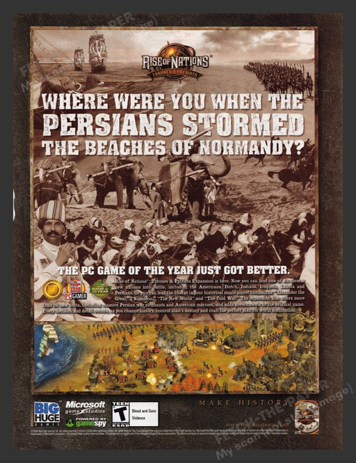 2004 Rise of Nations: Thrones & Patriots Video Game Print Advertisement