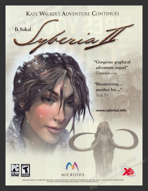 2004 Syberia II Kate Walker's Adventure Video Game Print Advertisement