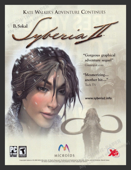 2004 Syberia II Kate Walker's Adventure Video Game Print Advertisement