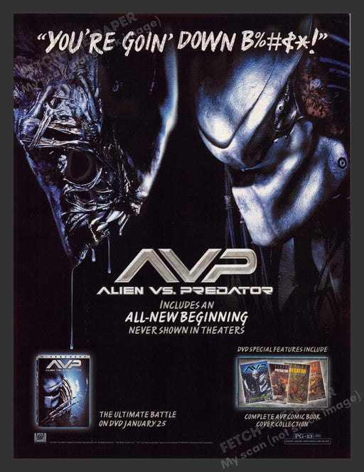 2005 AVP Alien Vs. Predator "You're goin' down.." Video Game Print Advertisement