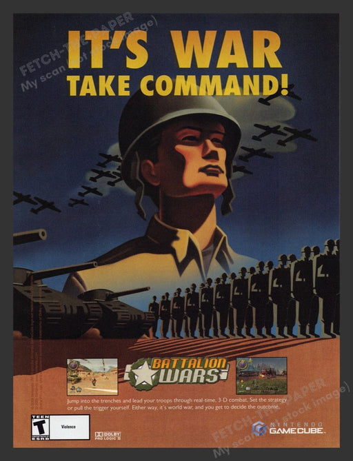 2005 Battalion Wars "It's War. Take Command!" Video Game Print Advertisement