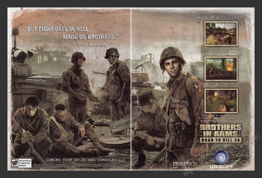 2005 Brother in Arms: Road to Hill 30 Video Game Print Advertisement 2pgs
