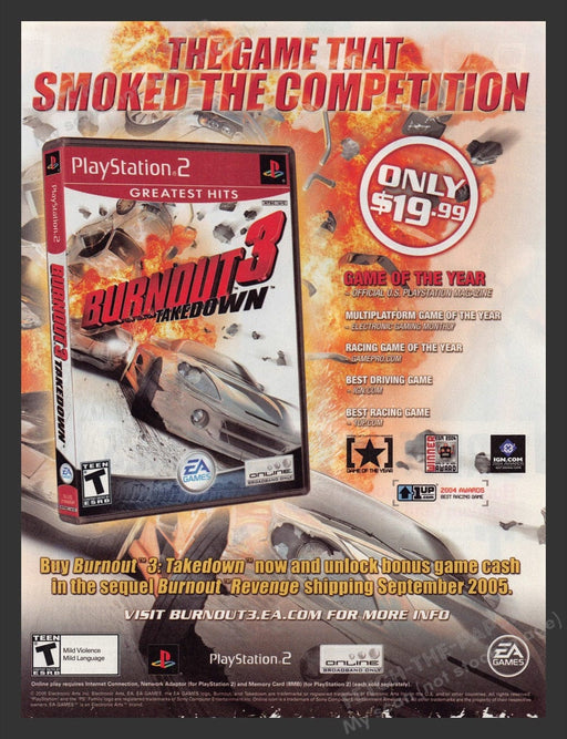 2005 Burnout 3: Takedown Video Game Print Advertisement