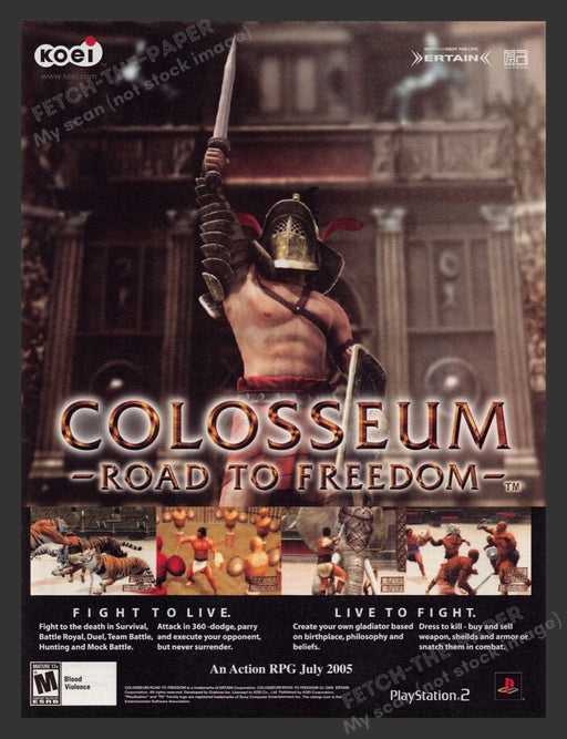 2005 Colosseum: Road to Freedom Video Game Print Advertisement