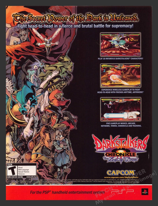 2005 Darkstalkers Chronicle: The Chaos Tower Video Game Print Advertisement
