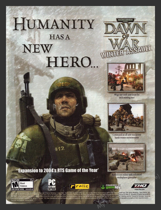 2005 Dawn of War: Winter Assault Video Game Print Advertisement
