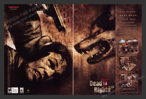 2005 Dead to Rights II Husky Dog Video Game Print Advertisement