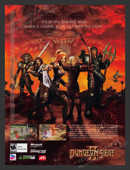 2005 Dungeon Siege II Video Game Print Advertisement