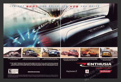 2005 Enthusia Professional Racing Video Game Print Advertisement (2 Pages)