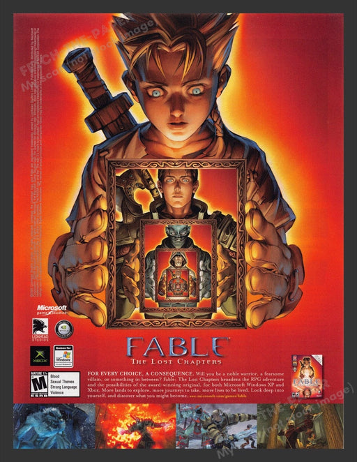 2005 Fable: The Lost Chapters Video Game Print Advertisement