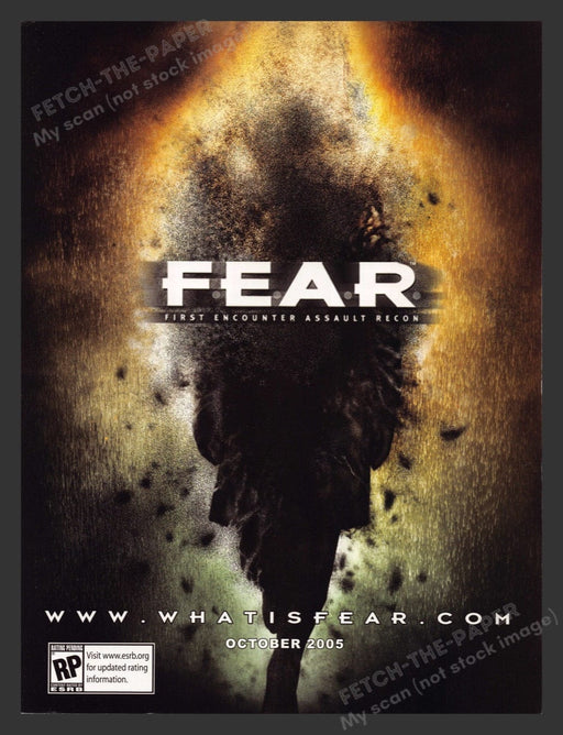 2005 Fear: First Encounter Assault Recon Mist Video Game Print Advertisement