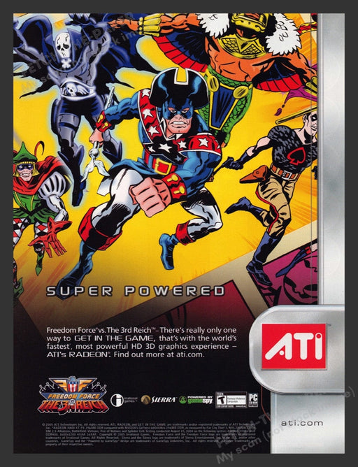 2005 Freedom Force vs The 3rd Reich Video Game Print Advertisement
