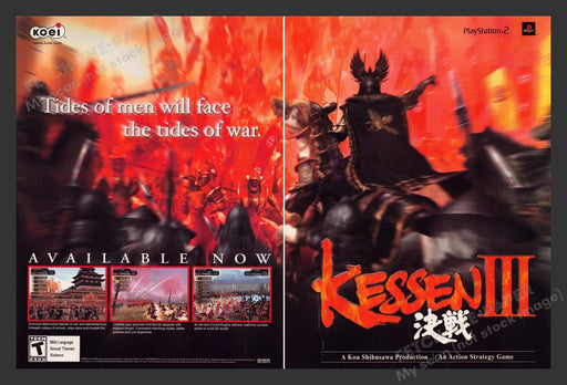 2005 Kessen III "Tides of War" Video Game Print Advertisement