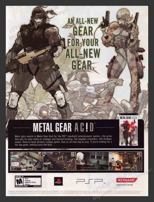 2005 Metal Gear AC!D Video Game Print Advertisement