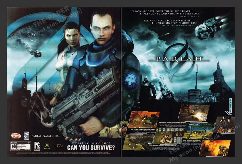 2005 Pariah Video Game Print Advertisement (2 pgs)