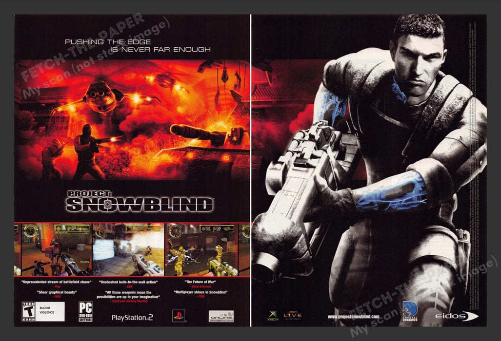 2005 Project: Snowblind "Pushing the edge..." Video Game Print Advertisement