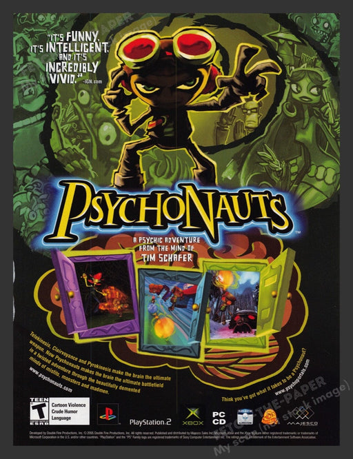 2005 Psychonauts Video Game Print Advertisement