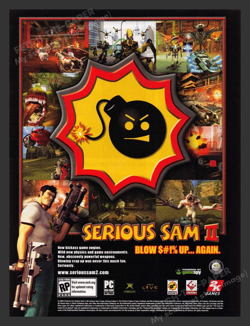 2005 Serious Sam II Video Game Print Advertisement