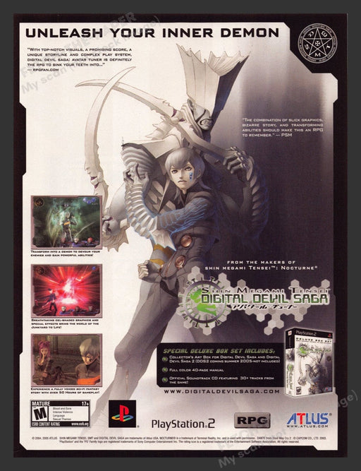 2005 Shin Megami Tensei Video Game Print Advertisement