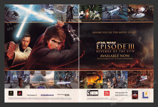 2005 Star Wars Episode III: Revenge of the Sith Live it Video Game Print Ad