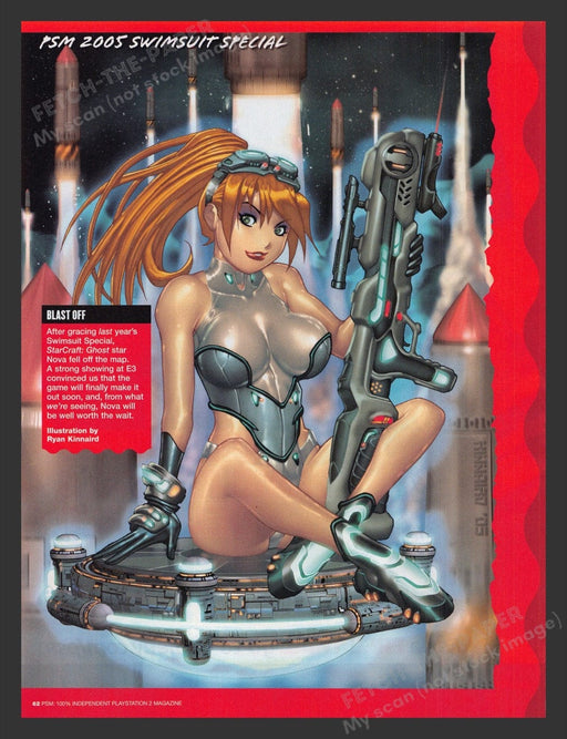 2005 Swimsuit Art Special StarCraft: Ghost (Nova) Video Game Print Advertisement
