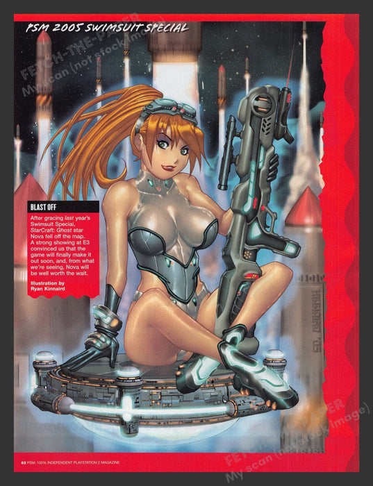 2005 Swimsuit Art Special StarCraft: Ghost (Nova) Video Game Print Advertisement