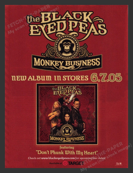 2005 The Black Eyed Peas Monkey Business Album Promo Print Advertisement Ad