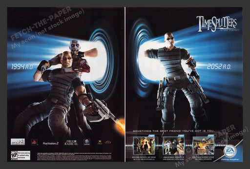 2005 TimeSplitters "Best friend is you" Video Game Print Advertisement (2 Pages)