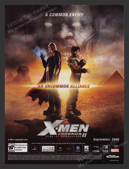 2005 X-Men Legends II: Rise of Apocalypse Video Game Print Advertisement