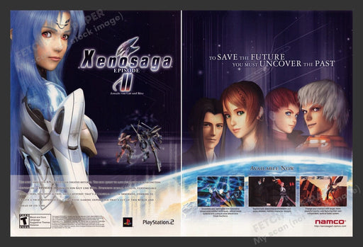 2005 Xenosaga Episode II "Save the future..." Video Game Print Advertisement