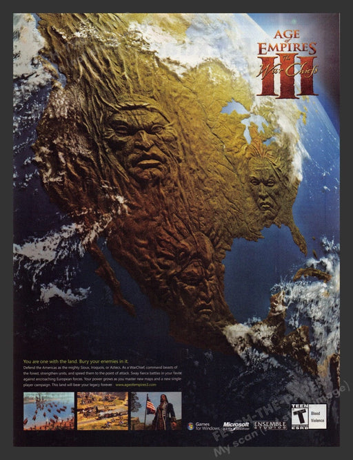 2006 Age of Empires III: The War Chiefs Video Game Print Advertisement