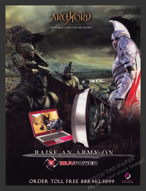 2006 ArchLord BuyPower Raise and Army Video Game Print Advertisement Fetch the Paper!