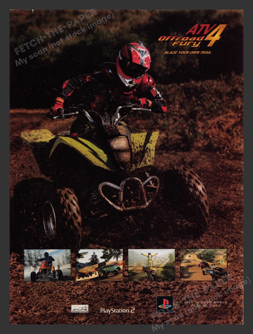 2006 ATV 4: Off Road Fury Video Game Print Advertisement Ad Fetch the Paper!