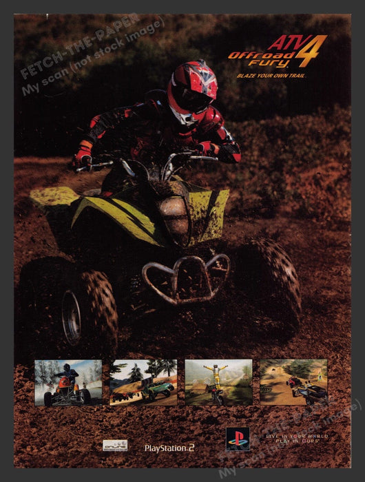 2006 ATV 4: Off Road Fury Video Game Print Advertisement Ad Fetch the Paper!