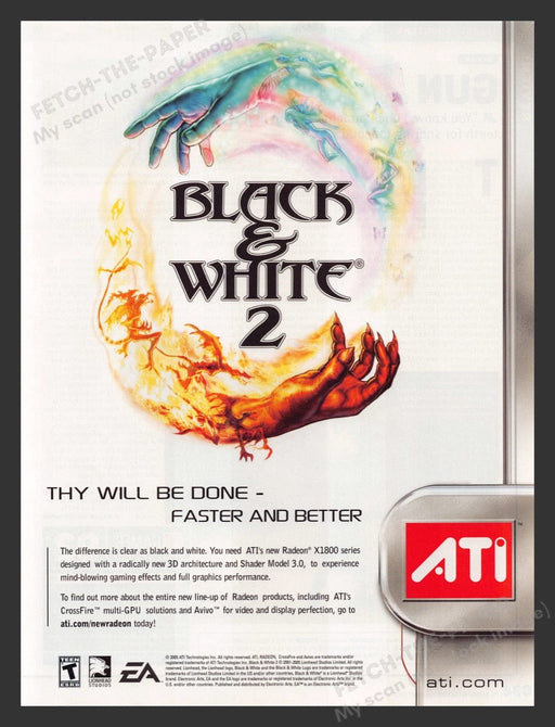 2006 Black & White 2 Video Game Print Advertisement