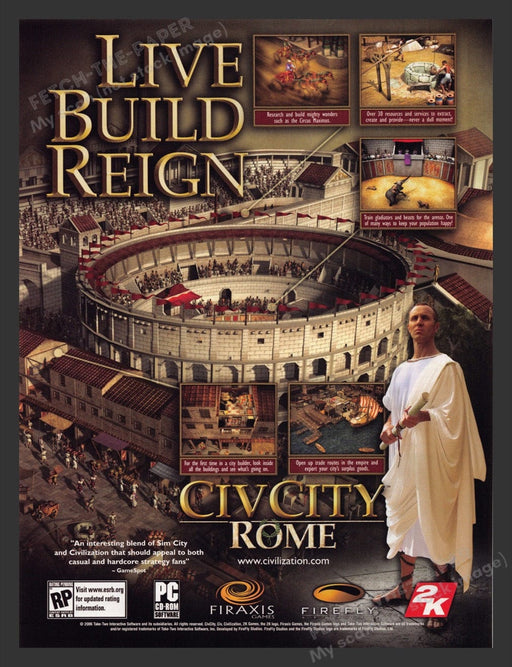 2006 CivCity: Rome Video Game Print Advertisement
