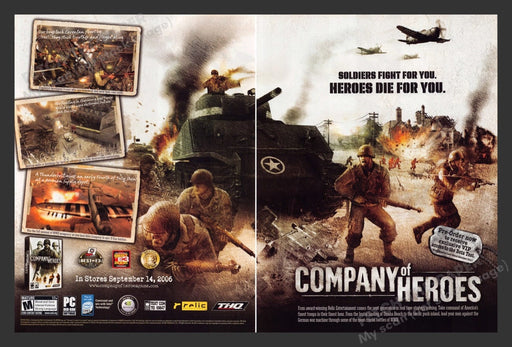 2006 Company of Heroes Video Game Print Advertisement (2 pgs)