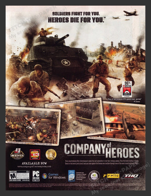 2006 Company of Heroes Video Game Print Advertisement