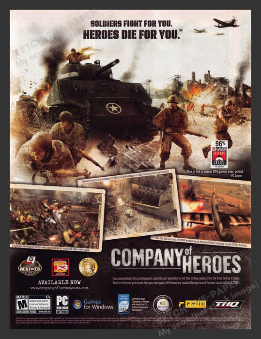 2006 Company of Heroes Video Game Print Advertisement
