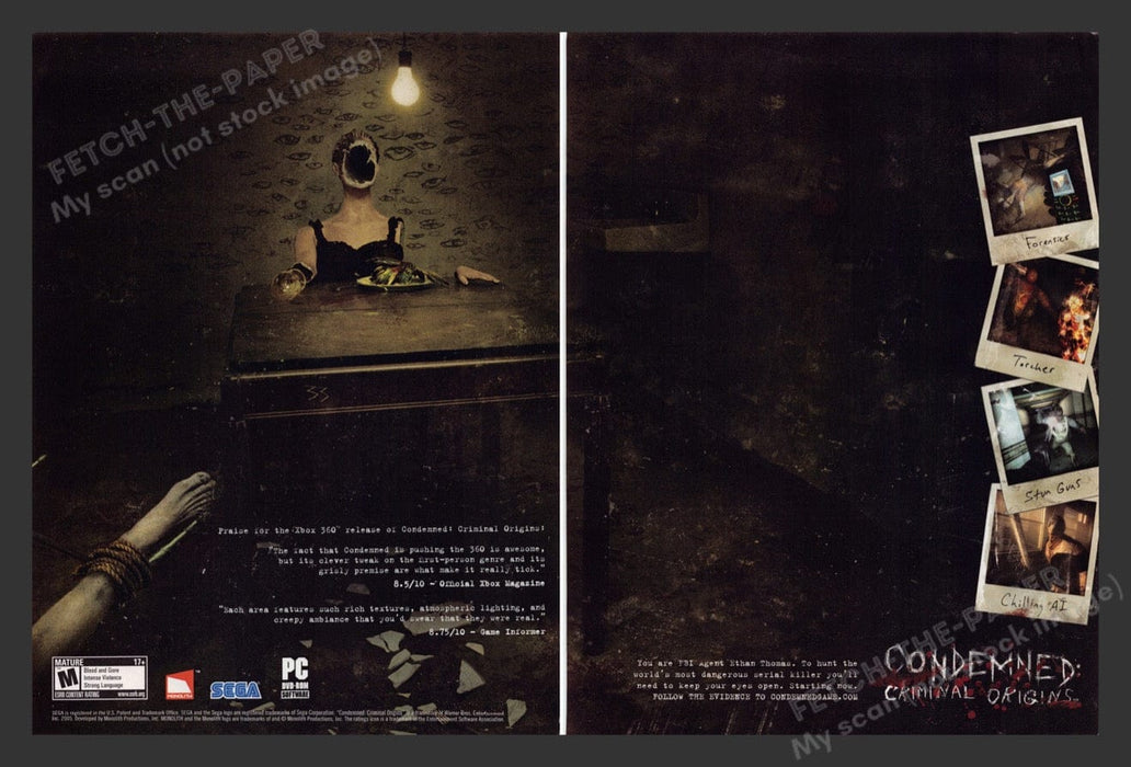 2006 Condemned: Criminal Origins Video Game Print Ad (2pgs)