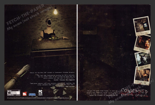 2006 Condemned: Criminal Origins Video Game Print Ad (2pgs)