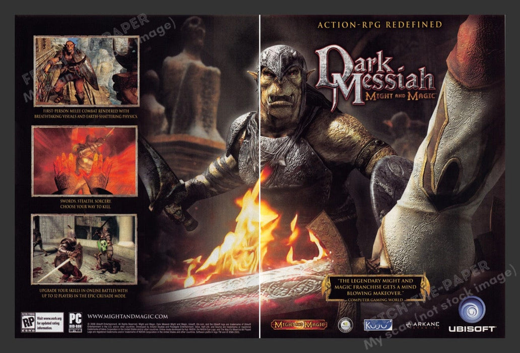 2006 Dark Messiah: Might and Magic Video Game Print Advertisement (2 pgs)