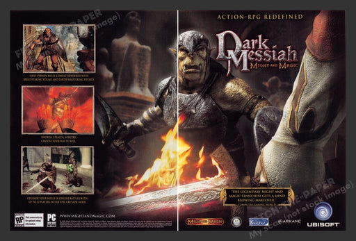 2006 Dark Messiah: Might and Magic Video Game Print Advertisement (2 pgs)