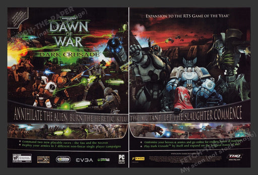 2006 Dawn of War: Dark Crusade Video Game Print Advertisement (2 pgs)