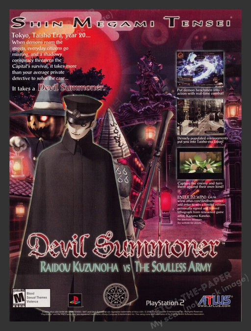2006 Devil Summoner Video Game Print Advertisement Fetch the Paper!